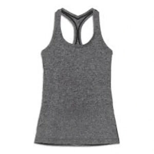 Lululemon‎ cool racerback II heathered black tank size XS